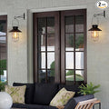 pearlstar Solar Lantern Outdoor 2 Packs Hanging Light Metal Solar Lamp with Warm White Edison Bulb Design for Garden Yard Patio Proch Decor(Black)-Ruum Studio Home