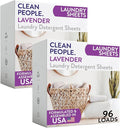 The Clean People Laundry Detergent Sheets - Laundry Soap - Ultra Concentrated, Recyclable Packaging, Stain Fighting - Lavender, 192 Pack-Ruum Studio Home