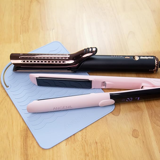 ANGENIL Heat Resistant Silicone Mat for Hair Tools - Counter Mat Pad Cover for Curling Irons, Flat Irons, and Hair Straighteners (9" x 6.5")-Ruum Studio Home