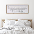 Love is Patient Love is Kind Wall Art 24×10 Inch Bible Verse 1 Corinthians 13 Christian Hanging Wood Framed Decor Sign (Wood)-Ruum Studio Home