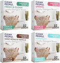 Clean People Laundry Detergent Sheets- Recyclable Packaging, Hypoallergenic, Stain Fighting, Works with All Machines including HE (128 Count, Variety Pack)-Ruum Studio Home