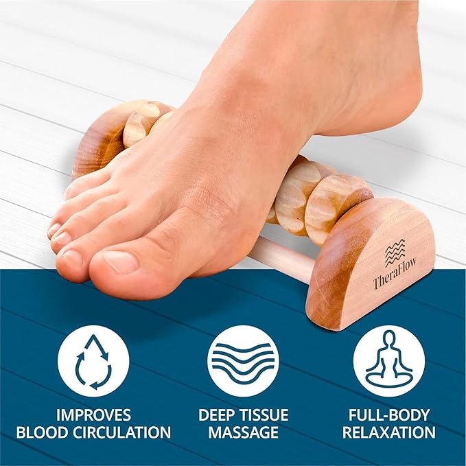 TheraFlow Compact Foot Roller for Plantar Fasciitis Relief | Relaxing Gifts for Mom and Dad - Portable, Small Tool for Deep Tissue Massage and Neuropathy | Travel Size Feet Massager for Relaxation-Ruum Studio Home