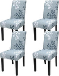 JQinHome Pattern Chair Covers for Dining Room Set of 4, High Stretch Removable Washable Parsons Chair Slipcover for Home Party Hotel Wedding Ceremony (Flower,4PCS)-Ruum Studio Home