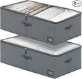 10-Inch Under Bed Organizer, Large Under Bed Storage Container, Underbed Storage Box for Seasonal Clothing, Sweaters, Shoes, Blankets, Wrapping Paper, Sheets & Toys, Yarn 33" L×17" W×10" H-Ruum Studio Home