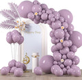 130pcs Lilac Purple Balloons Different Sizes 18" 12" 10" 5" Faded Purple Latex Balloon Garland Arch Kit for Birthday Baby Shower Graduation Wedding Gender Reveal Party Decorations-Ruum Studio Home