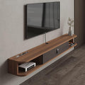 Pmnianhua Floating TV Shelf, 70'' Wall Mounted TV Stand Floating TV Console Media Entertainment Under TV Shelf for Bedroom Livingroom (Walnut)-Ruum Studio Home