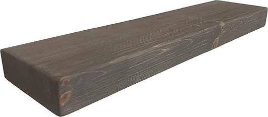 joelsantiques 36 Inch Wooden Floating Shelves for Wall - 36x6x2 in - Made of Natural Wood - Long Heavy Duty Rustic Wall Shelves for Bedroom - Perfect for Living Room, Kitchen - Grey - Gray-Ruum Studio Home