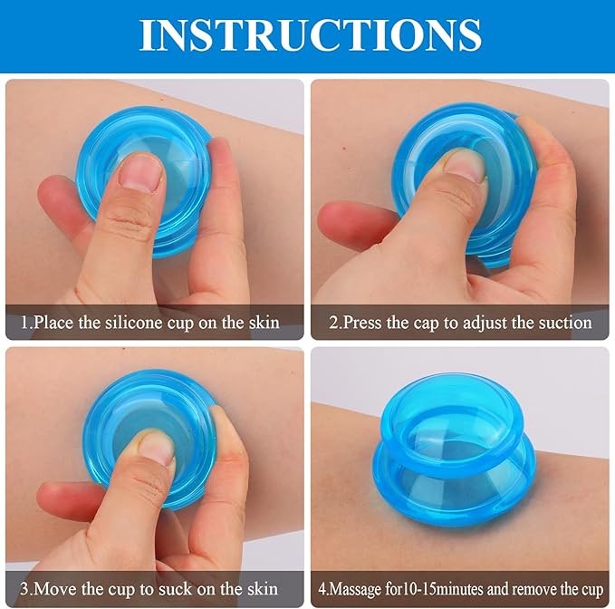 Silicone Cupping Therapy Sets, Cupping Kit for Massage Therapy,Anti Cellulite Cup, for Cellulite Reduction Joint Pain Muscle Pain-Ruum Studio Home
