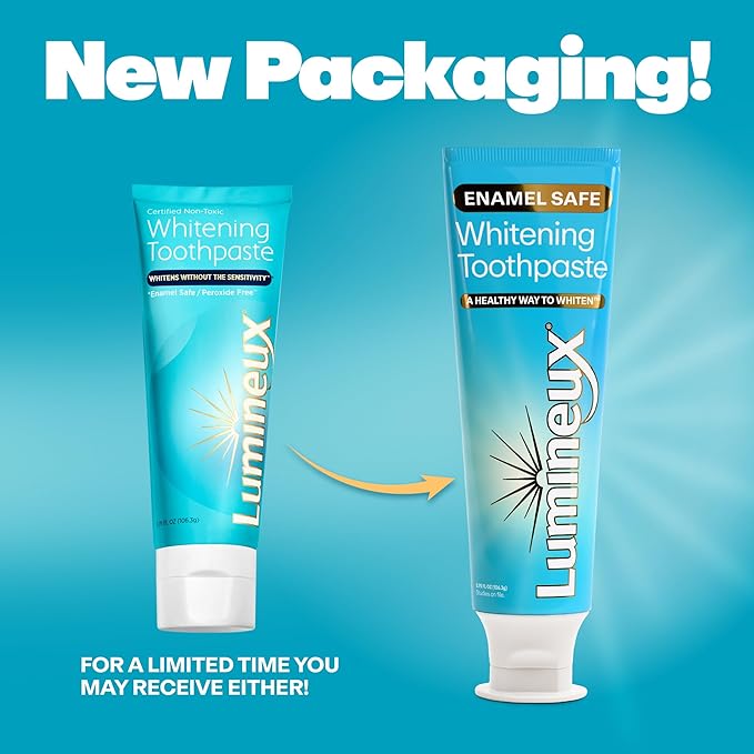 Lumineux Whitening Starter Set – Peroxide Free - Enamel Safe for Whiter Teeth – Includes 7 Whitening Treatments & 2 Pack Whitening Toothpaste, Fluoride Free & Dentist Formulated-Ruum Studio Home