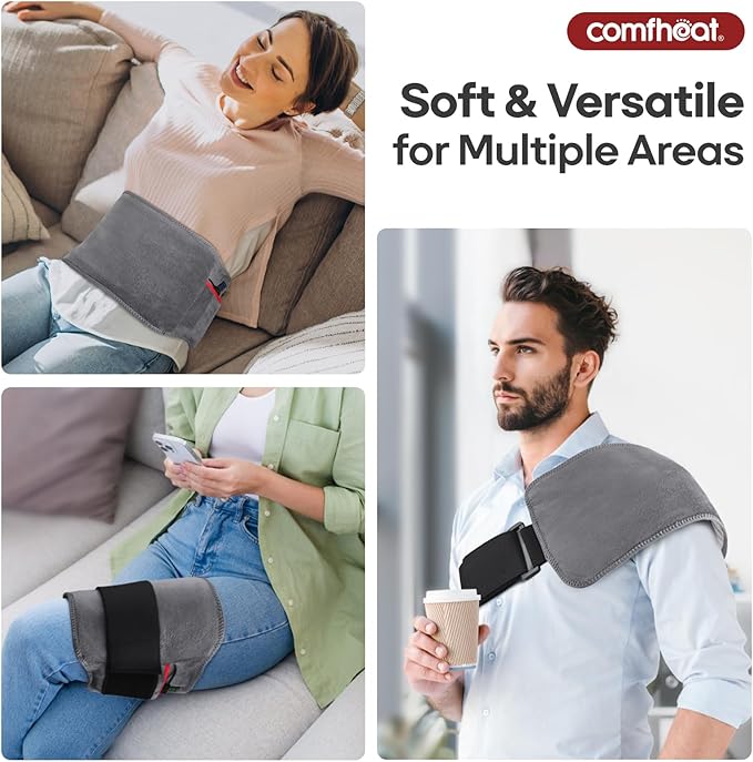 Portable Heating Pad for Back Pain Relief, Upgraded Cordless Lower Back Heat Pads Wearable 10000mAh Battery Powered, Hot Compress, Extra Large 60", Gift for Women Men, Fit Size S/M/L/XL-Ruum Studio Home