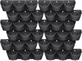 Worth Garden Upgraded 12 Sets (36-Pocket) Self Watering Stackable Vertical Planters - Wall Mounted Plastic Plant Grow Pots fr Strawberries Flowers Herbs - Indoor Outdoor Green Wall Decoration (Black)-Ruum Studio Home