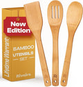 Riveira Bamboo Wooden Spoons for Cooking 3-Piece, Apartment Essentials Wood Spatula Spoon Nonstick Kitchen Utensil Set Premium Quality Housewarming Gifts for Everyday Use-Ruum Studio Home
