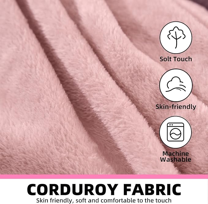6FT,Oversized Bean Bag Chairs for Adults,Giant beanbag with Filler Included，Fluffy Memory Foam,Soft and Comfy Corduroy Fabric,Gaming Chairs Suitable for Living Room and Bedroom (Pink, 6 Foot)-Ruum Studio Home