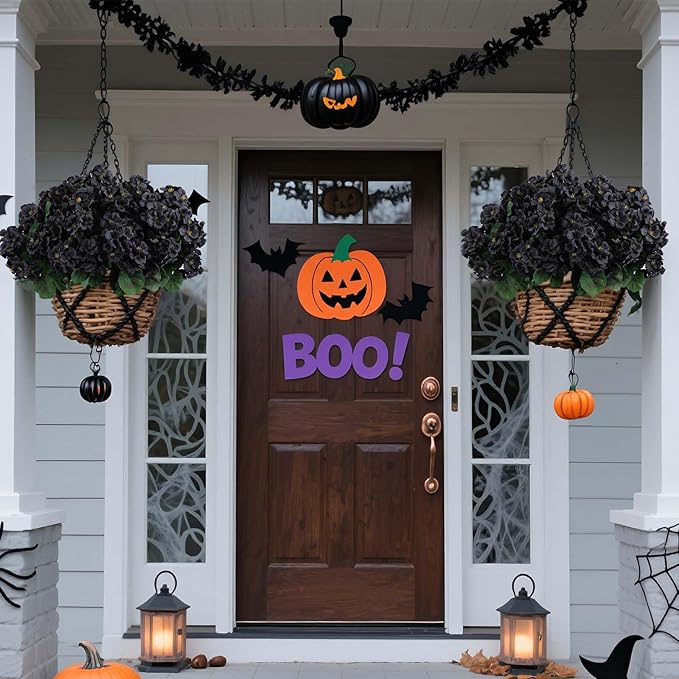 Hananona 12 Bundles Artificial Geranium Flowers for Outdoors Black Silk Geranium Flowers Outdoor UV Resistant Plants Faux Black Flower for Home Kitchen Halloween Table Centerpieces Decor (12, Black)-Ruum Studio Home