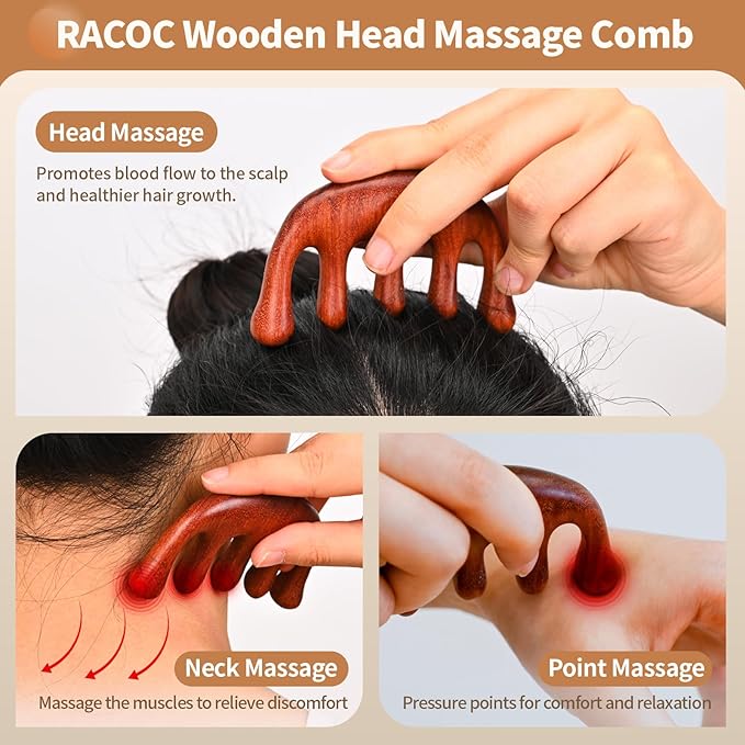 5 in 1 Wood Therapy Massage Tools Lymphatic Drainage Massager Maderoterapia Kit Wooden Massager Body Sculpting Tools for Muscle Pain Relief, Anti-Cellulite, Body Contouring and Shaping-Ruum Studio Home