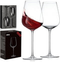 JBHO Hand Blown Italian Style Crystal Bordeaux Wine Glasses - Great Gift Packaging - Red Wine Glasses Lead-Free Premium Crystal Clear Glass - Set of 2-18 Ounce-Ruum Studio Home