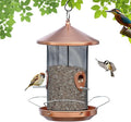 Large Bird Feeders for Outside: 12.6inch Metal for Outdoors Hanging with Copper for Garden Yard Outside Decor Cardinal Finch - Gardening Gifts for Women Men-Ruum Studio Home