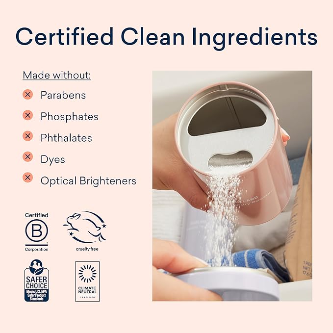 BLUELAND Oxi Laundry Booster Powder Refill 2-Pack, Clear Skies Scent, 50 Loads, 35.2 oz, Plastic-Free, Eco Friendly, Oxy Cleaner, Stain Remover-Ruum Studio Home