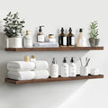 LaVie Home Floating Shelves, 36 Inch Wall Shelf Set of 2, Hanging Shelf with Invisible Brackets, Wall Decor for Bathroom, Bedroom, Living Room, Kitchen Storage, Rustic Brown-Ruum Studio Home