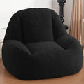 Homguava Bean Bag Chairs for Adults,Giant Beanbag Couch Adult Bean Bag Chair with Filler Included,Modern Lazy Sofa Comfy Chair for Living Room(Black)-Ruum Studio Home