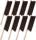 8 Pieces Woooden Dust Brush Hand Broom Bulk Bench Brush with Long Wood Handle Soft Bristle Whisk Broom for Counter Bed Sofa Bench Car Fireplace Clothes Household Cleaning-Ruum Studio Home