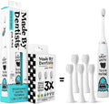 Kids Electric Toothbrush - Rechargeable Vibrating Toothbrush with Timer, Includes 6 Replacement Heads, Gently Cleans Little Teeth, for Girls and Boys, Kids & Toddlers Age 2+, Shark-Ruum Studio Home