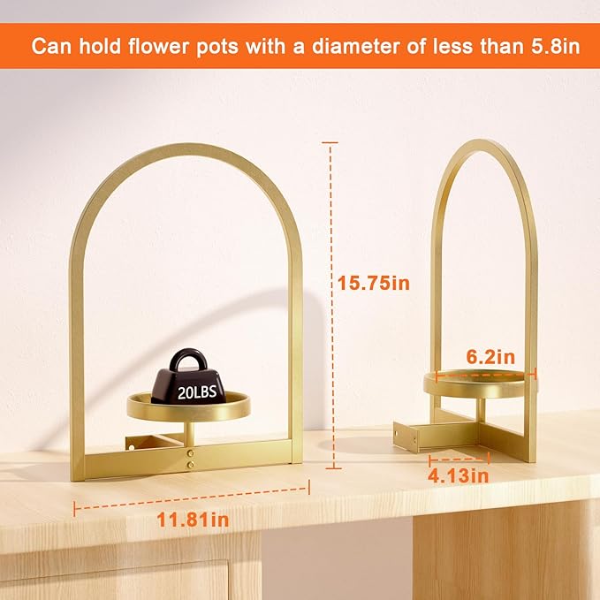 Wall Plant Holder, Wall Planter for Indoor Plants, Window Plant shelves for Multiple Plants Indoor Outdoor, Framed Plant Holder for Home Decor (3 Pack)-Ruum Studio Home