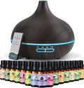 SACATR 550ml Aromatherapy Diffuser with 15x10mL Essential Oils, Ultrasonic Technology, Remote Control for Home Office-Ruum Studio Home