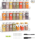 15 Inch Acrylic Spice Rack Wall Organizer Set of 3, Clear Acrylic Wall Shelf for Home Organizer, Floating Shelf for Bottle Display, Jars, Spice, Wine, Books, Toiletries-Ruum Studio Home