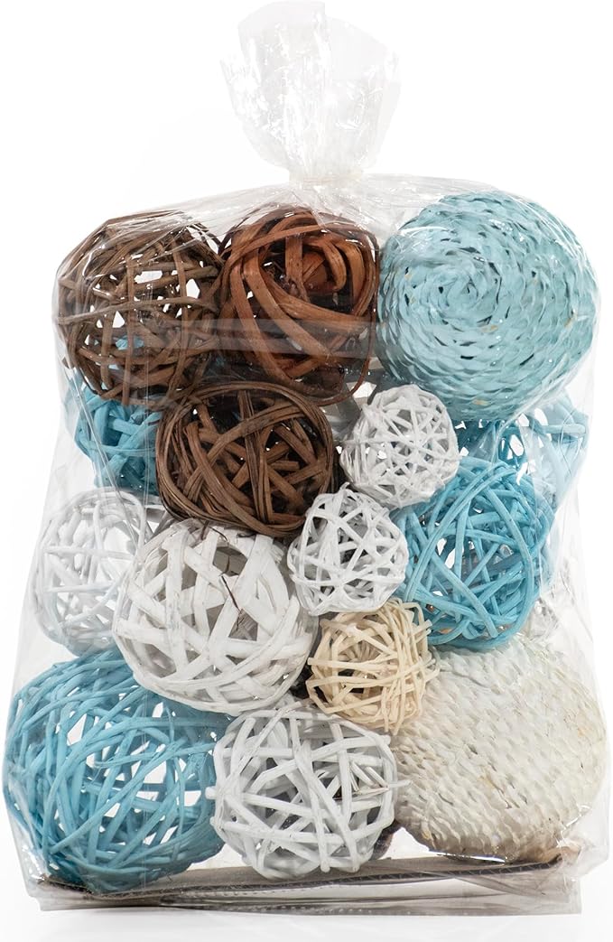 ANDALUCA Decorative Vase Filler Bag with Orbs, Balls (Aqua Blue)-Ruum Studio Home
