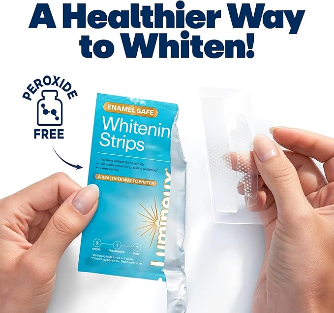 Lumineux Teeth Whitening Strips 21 Treatments – Peroxide Free - Enamel Safe for Whiter Teeth - Whitening Without The Sensitivity - Dentist Formulated - Sensitivity-Ruum Studio Home