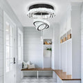 Flashing God Dia 20" Modern Chandeliers for Dining Room Black Flush Mount Ceiling Chandeliers LED Dimmable Pendant Lighting Crystal Ceiling Light Fixture for Living Room Bedroom Hallway 2700K-6000K-Ruum Studio Home
