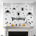 Halloween Spider Web Bat Patterns Wall Decals - Peel and Stick Removable Stickers for Scary Theme Party Decorations-Ruum Studio Home