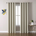 ChrisDowa Room Darkening Curtains 120 Inches Long 2 Panels Set for Living Room, Grommet Thermal Insulated Blackout Curtains for Bedroom (Beige, 52 x 120 Inch)-Ruum Studio Home