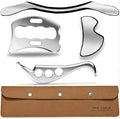 4 in 1 Stainless Steel Muscle Scraper Tool Set, Gua Sha Massage Scraper Scraping Tool Physical Therapy Massage Tools with Storage Case-Ruum Studio Home