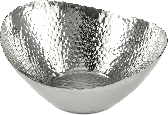 Monarch Abode Hand Hammered Decorative Bowl for Home Decor, 7.5-Inch Polished Stainless Steel – Key Bowl for Entryway Table, Catch All, Decorative Fruit Basin, Key Holder, Bowls for Home Decor-Ruum Studio Home
