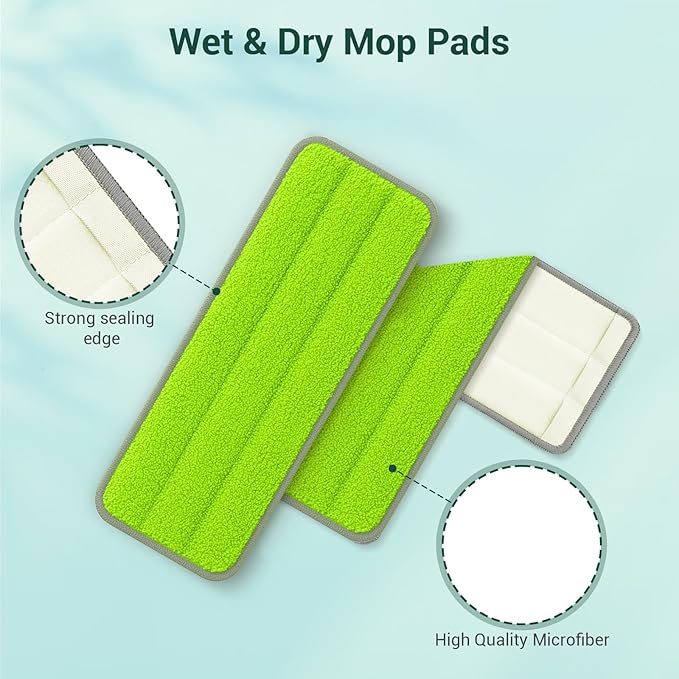10Pcs Mop Replacement Pads,Compatible with Libman Rinse 'n Wring Mop Universal Mop Pads Mop Head Refills Washable Wet Mop,Compatible with Most 11-13” Size Mops-Ruum Studio Home