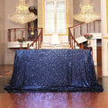 SquarePie Sequin Tablecloth 50 x 72 Inch Navy Blue Sparkly Table Linen for Wedding Party-Ruum Studio Home