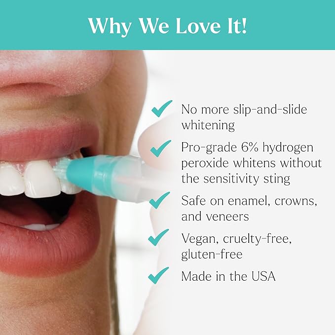 GLO Science Teeth Whitening Gel Pods – Safe, Effective Tooth Whitener with Silicon Brush, 6% Hydrogen Peroxide – Fastest Way to Whiter Teeth, Sensitivity Free – Gingermint Flavor (Pack of 5)-Ruum Studio Home