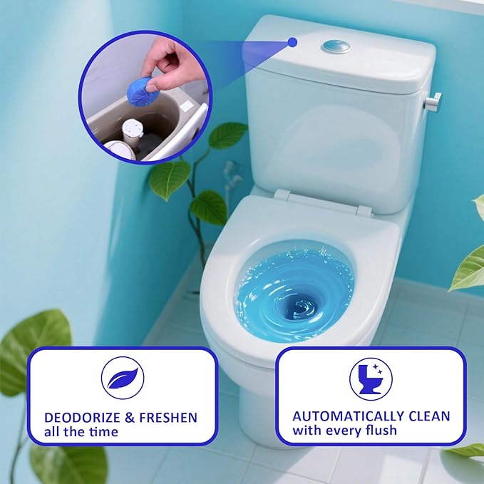 coldchill Toilet Bowl Cleaners 20 PACK, Long-Lasting Toilet Bowl Cleaner Tablets with Sustained-Release Technology Against Tough Stains, Automatic Toilet Cleaner for Deodorizing & Descaling-Ruum Studio Home