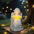 Garden Angel Statues for Outside, Solar Angel for Garden with Bible & Cemetery Decorations for Grave, Angel Figurines for Yard Patio Decor & Lawn Ornaments, Gifts for Mom Grandma Women-Ruum Studio Home