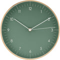 LUUK LIFESTYLE Wall Clock with Silent Movement, Without Ticking, Elegant and Functional Design, Housewarming Gift idea, Decorative, Dark Green and Gold-Ruum Studio Home