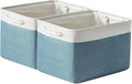 TcaFmac Organization and Storage Basket for Organizing - 16x12x12 inch Large 2 Pack Fabric Storage Cubes, Collapsible Storage Bins for Shelves Box Closet Cloth Home Toy Books Kids (White & Green)-Ruum Studio Home