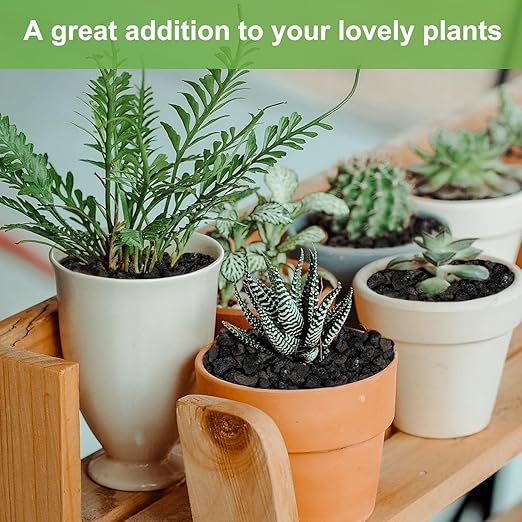 5 lbs Pebbles for Indoor Plants, Succulent, Cactus, 1/5 Inch Small Lava Rock for Plants Drainage, Natural Horticultural Volcanic Rock, Top-Dressing-Ruum Studio Home