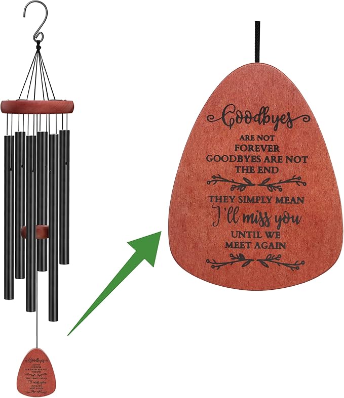 Memgift Memorial Wind Chimes - Sympathy Gift for Loss of Parent, Weather-Resistant Outdoor Keepsake for Patio in Memory of Loved One-Ruum Studio Home