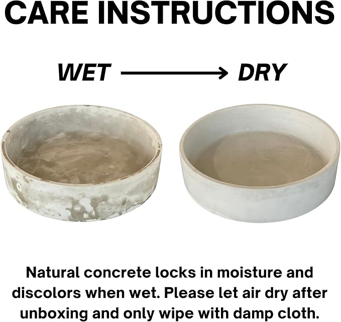 Simon Brothers Concrete Fruit Bowl and Tray Set for Kitchen Counter - Large Decorative Bowls for Home Decor - Modern Key Bowl for Entryway Table - Key Holder and Vanity Tray-Ruum Studio Home