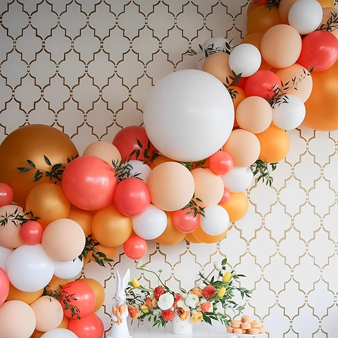 130pcs Orange Balloons Different Sizes 18" 12" 10" 5" Orange Matte Latex Balloons for Boys Girls Birthday Baby Shower Gender Reveal Wedding Gender Reveal Autumn Party Decorations-Ruum Studio Home