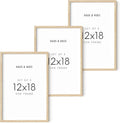 HAUS AND HUES Standalone Beige Oak Frame Set of 3-12x18-Ruum Studio Home