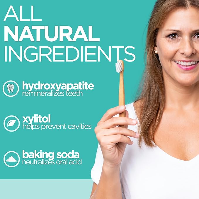 Wellnesse Whitening Hydroxyapatite Toothpaste with Xylitol, Natural Fluoride-Free Teeth Whitening Toothpaste for Adults, Strengthens Enamel, Supports Gum Health, Fresh Mint Flavor, 4 oz (Pack of 1)-Ruum Studio Home