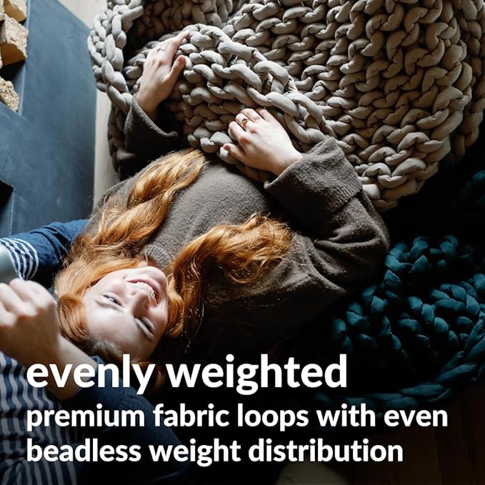 Nuzzie Chunky Knit Weighted Blanket - Breathable, Cooling, Hand Made Knit Throw Blanket for Sleep for Relaxation - Machine Washable, Stylish Design (Taupe, Throw | 12lbs | 44"x60")-Ruum Studio Home